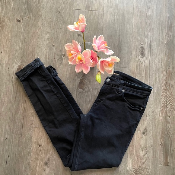 NUDIE JEANS / SKINNY LIN BLACK BLACK - Picture 2 of 6